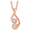 14k Rose Gold .07 ct tw Diamond Hold You Forever Necklace