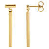 14k Yellow Gold T Bar Dangle Earrings