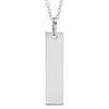 14k White Gold Vertical Bar Necklace