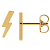 14k Yellow Gold Tiny Lightning Bolt Earrings