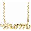 14k Yellow Gold Petite Mom Necklace