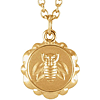 14k Yellow Gold Bee Medallion Necklace