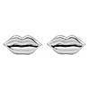 14k White Gold Lip Earrings