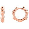 14k Rose Gold Bamboo Hoop Earrings 1/2in