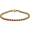 14k Yellow Gold 8.5 ct Emerald-cut Garnet Bezel Bracelet