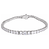 14k White Gold 6 ct tw Lab Grown Diamond Line Bracelet