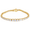 14k Yellow Gold 6 ct tw Lab Grown Diamond Line Bracelet