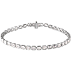 14k White Gold 6.25 ct tw Emerald-cut Lab-Grown Diamond Line Bracelet