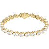 14k Yellow Gold 9.5 ct tw Pear-cut Lab-Grown Diamond Line Bracelet