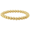 14k Yellow Gold-Filled Elastic Bead Bracelet 6mm