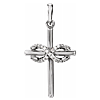 14k White Gold .06 ct tw Diamond Infinity Symbol Cross Pendant