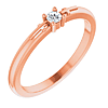 14k Rose Gold .06 ct Diamond Cross Promise Ring