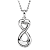 Sterling Silver infinite Love Ash Holder Necklace