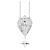 Sterling Silver Miraculous Mary Necklace with Dangling Star