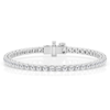 14k White Gold 4.0 ct tw Lab Grown Diamond Classic Tennis Bracelet