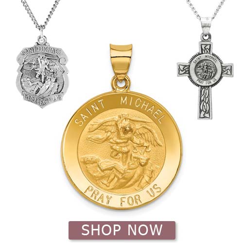 st michael marine corps necklace